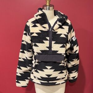 The North Face Black and Cream Patterned Utility Jacket
